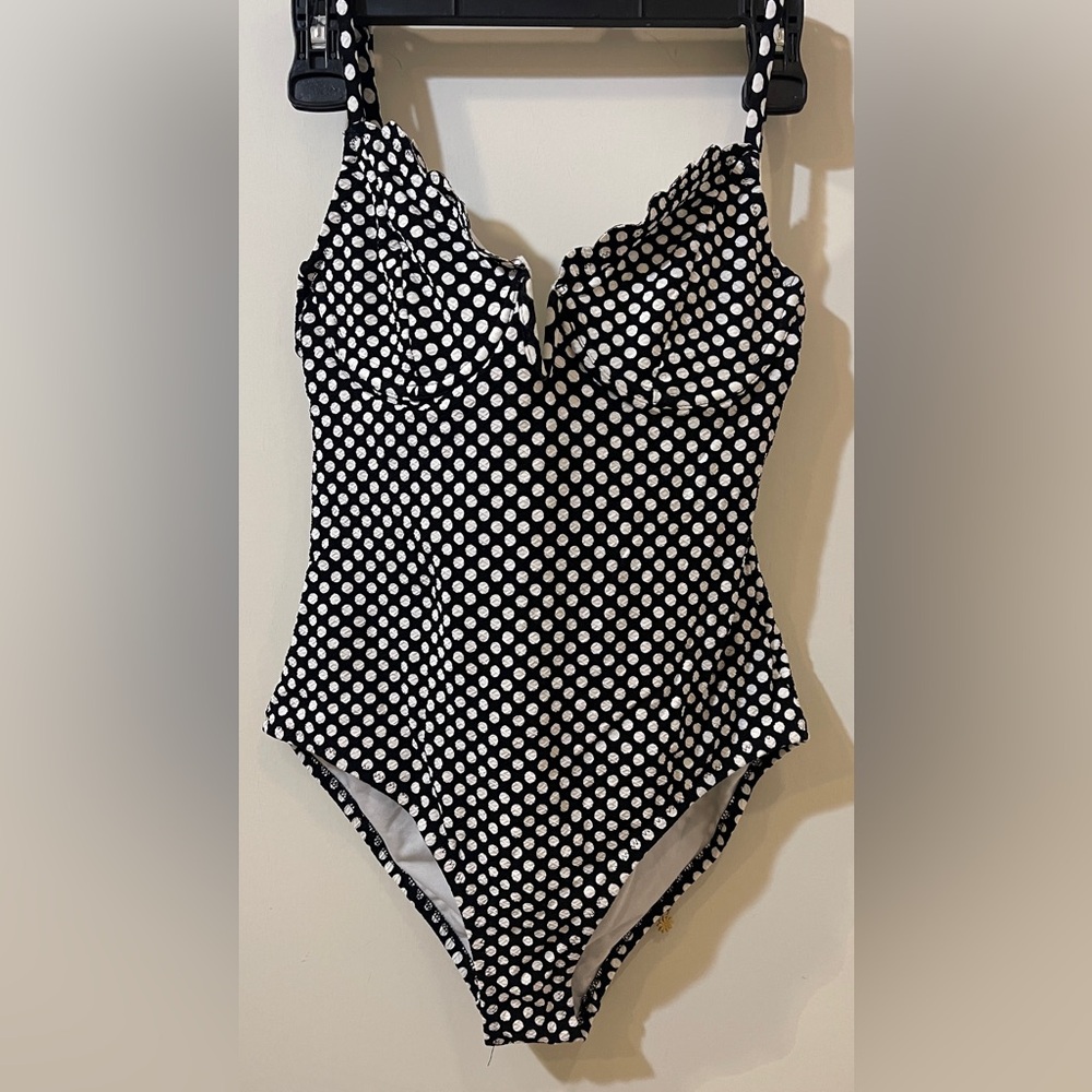 Jessica Simpson Black and White Polka Dot Swimwear NWT